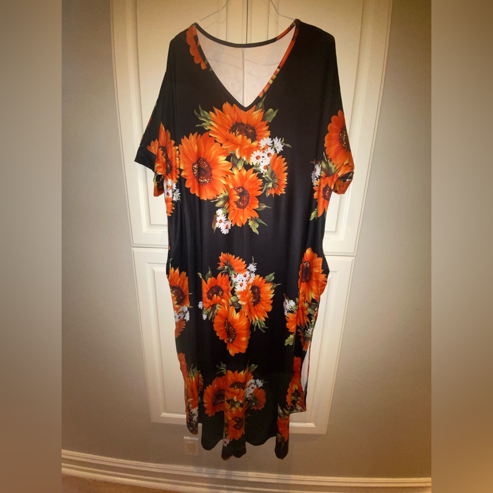 Kimono style dolman sleeve dress